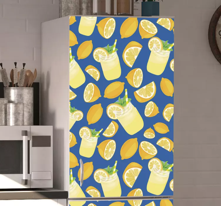 Lemon Juice  fridge vinyl sticker - TenStickers