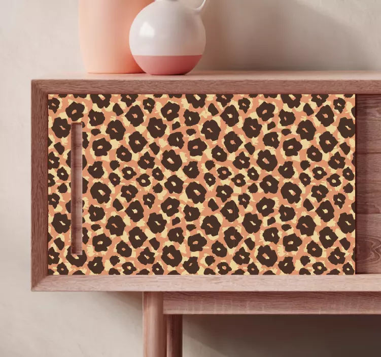 Leopard Skin Motif furniture sticker - TenStickers