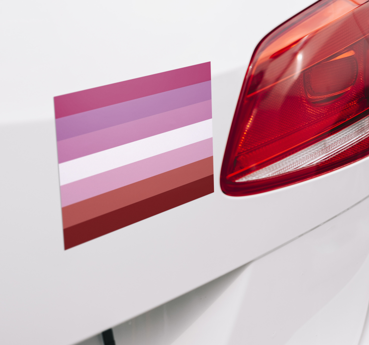 Lesbian flag car decal - TenStickers