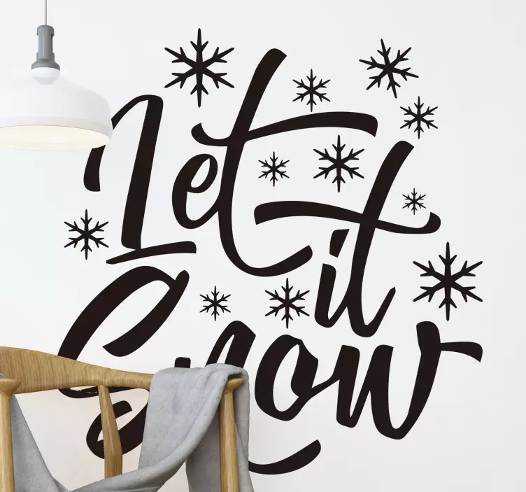 Let it snow wall quote decal - TenStickers