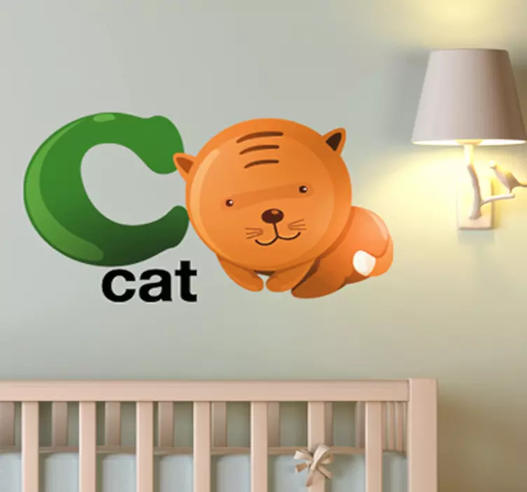 Letter C Kids Sticker - TenStickers