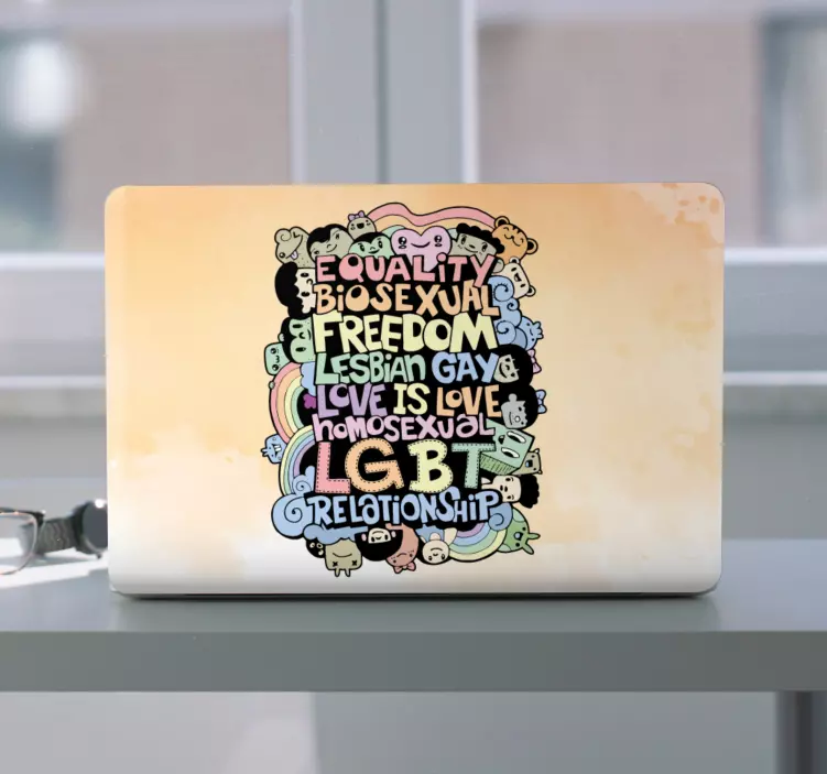 Lgbt Love Expression laptop skin - TenStickers