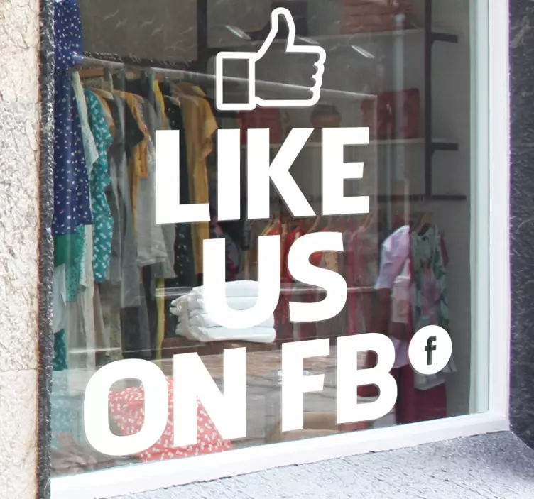 Like Us Facebook shop Sticker - TenStickers