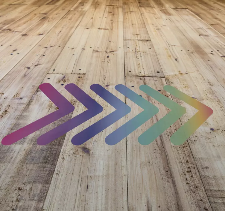 Line direction floor sticker - TenStickers