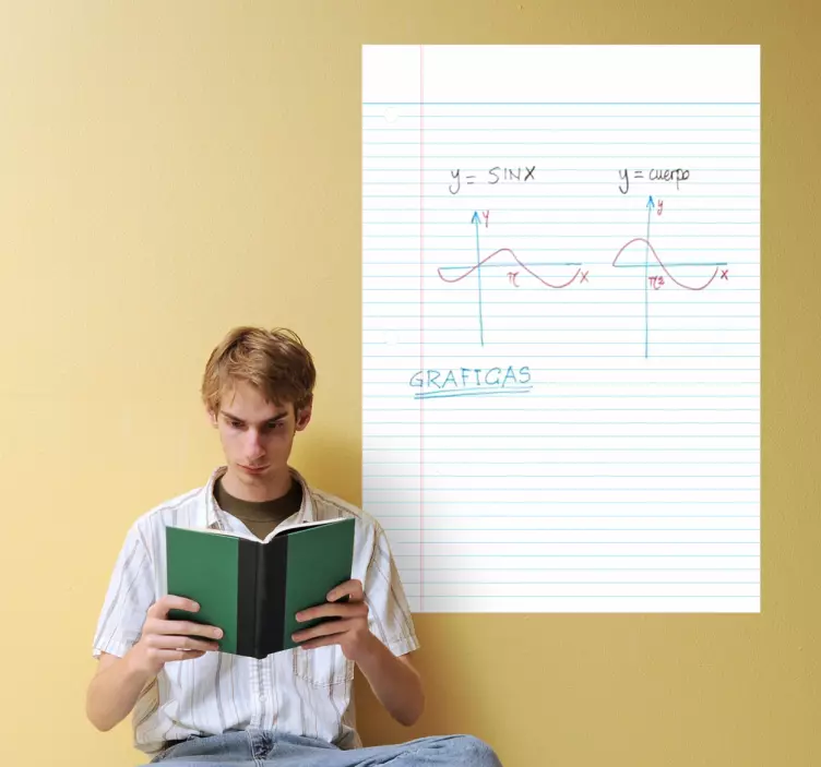 Lined Paper Whiteboard Sticker - TenStickers