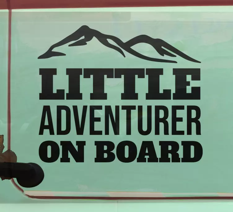 Little adventurer baby on board sticker - TenStickers