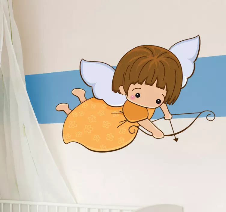 Little angel flying fairy wall sticker - TenStickers