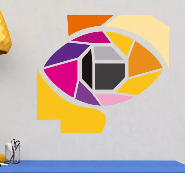 Lively Geometric Vision geometric wall sticker - TenStickers