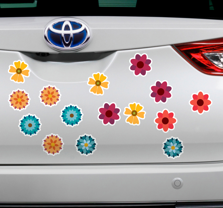 Lively Floral Element car decal - TenStickers