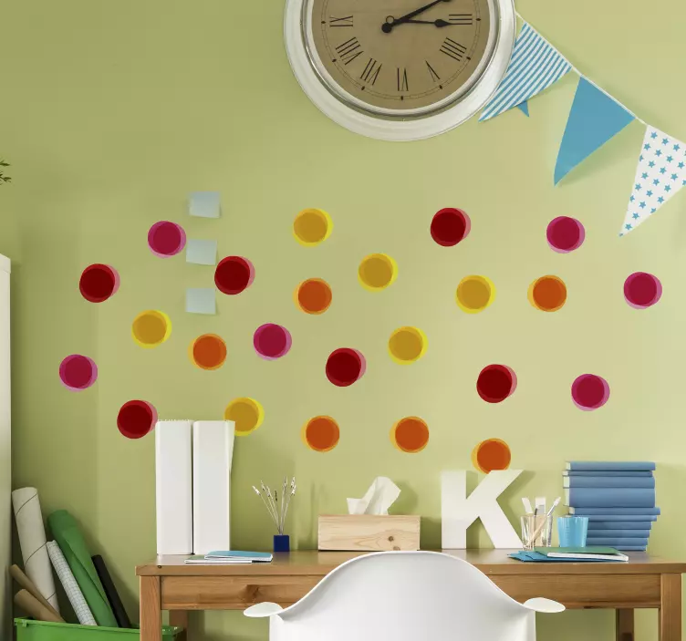 Lively Round Elements location wall sticker - TenStickers