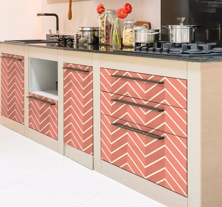 living coral pattern furniture sticker - TenStickers