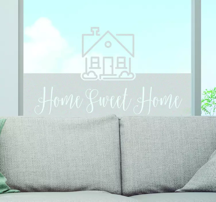 home sweet home window sticker - TenStickers
