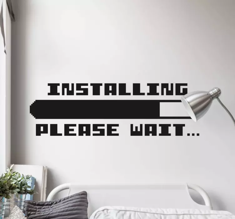 Loading installing video game vinyl sticker - TenStickers