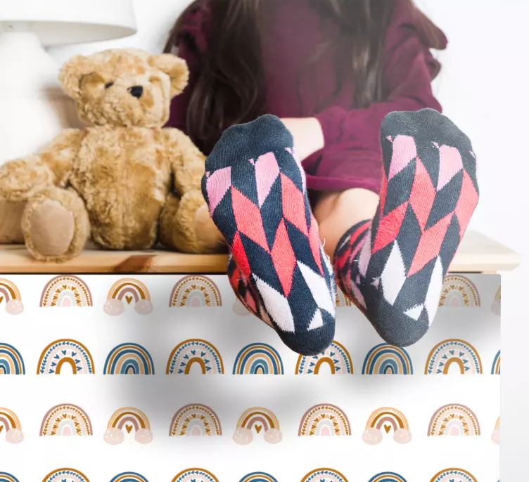 Location wall sticker cute rainbow design - TenStickers