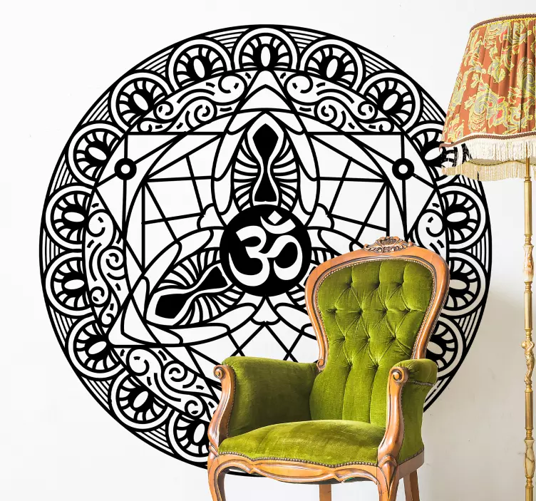 Location wall sticker elaborate mandala design - TenStickers