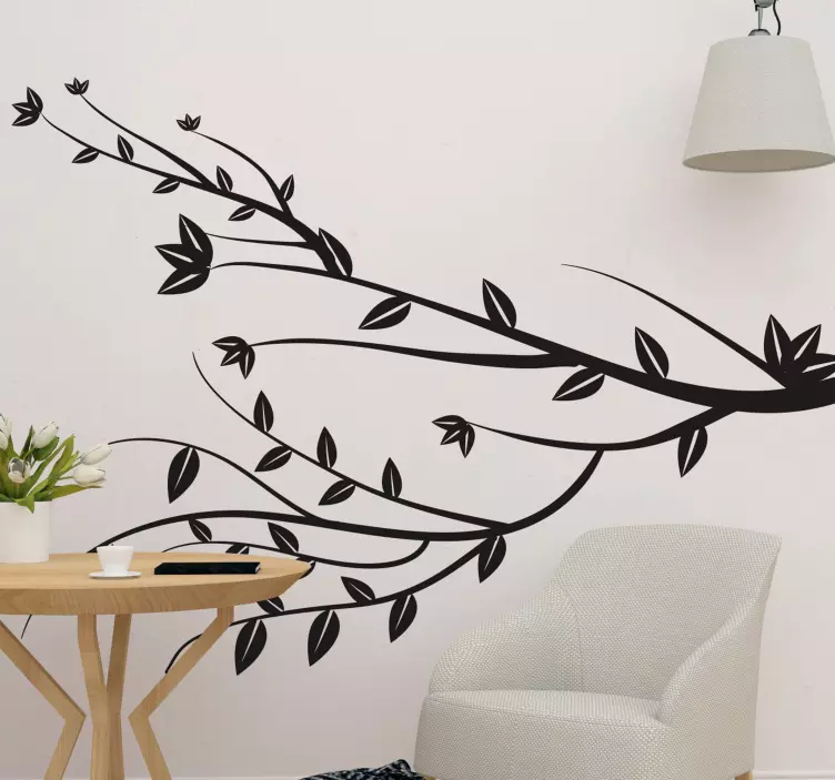 Location wall sticker floral vines arrangement - TenStickers