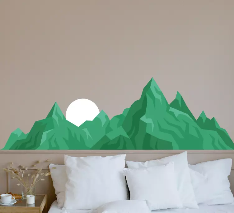 Location wall sticker mountain landscape horizon - TenStickers