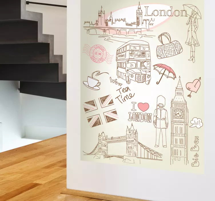 London Landmarks Wall Sticker - TenStickers