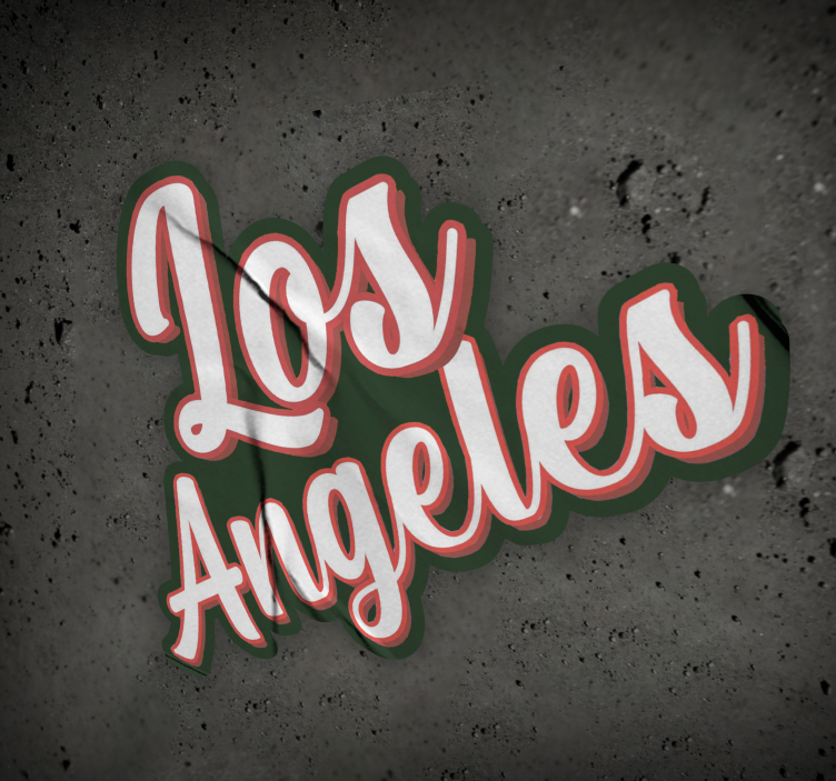 Los Angeles Text Decal wall sticker - TenStickers