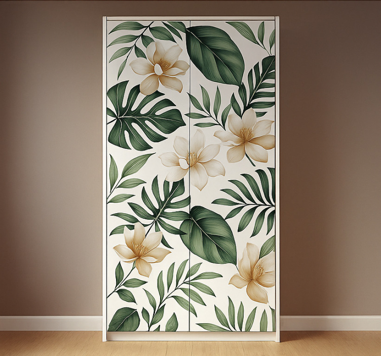 Lotus flowers pattern furniture sticker - TenStickers