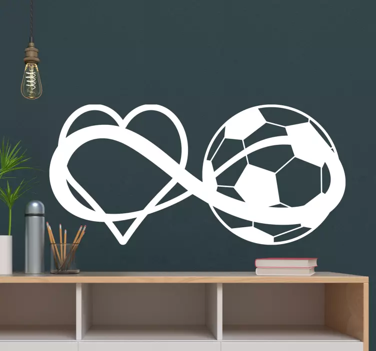Love Infinity Football soccer wall decal - TenStickers