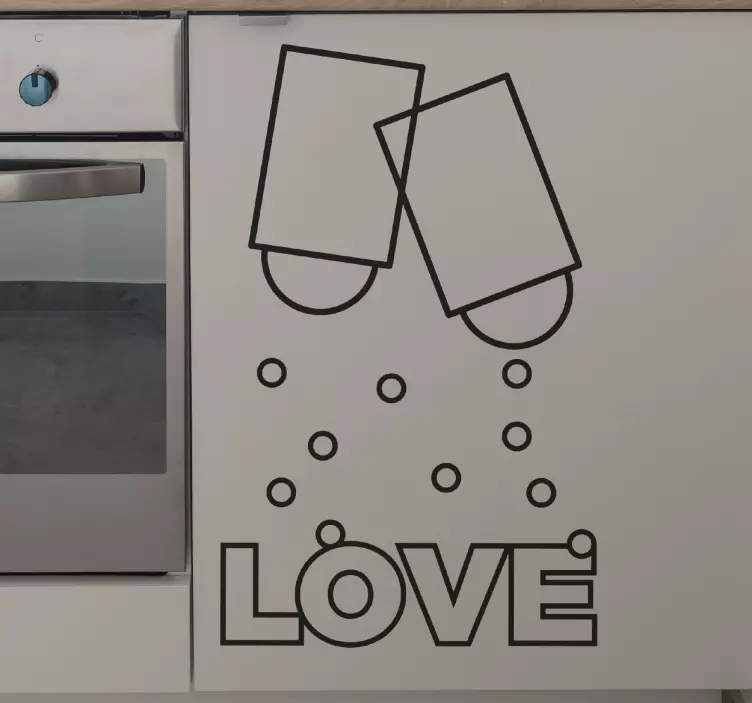 Love Salt & Pepper Wall Sticker - TenStickers
