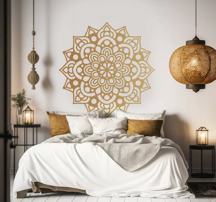 Luxury arabesque mandala floral wall sticker - TenStickers