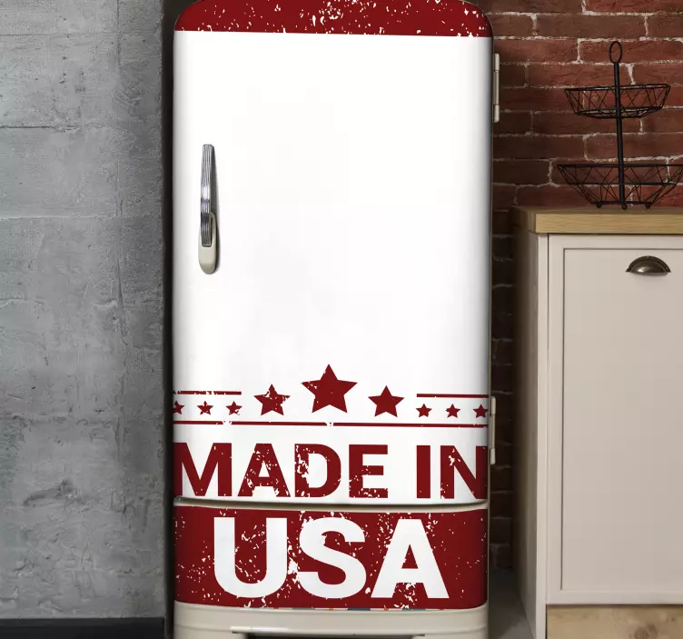 Made in USA fridge sticker - TenStickers