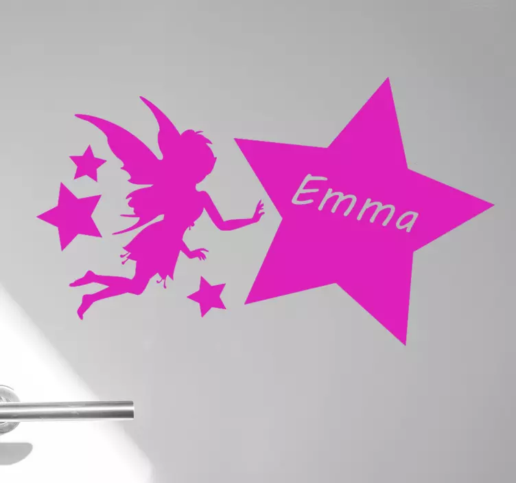 MAGICAL FAIRY WITH STAR wall stickers for kids - TenStickers