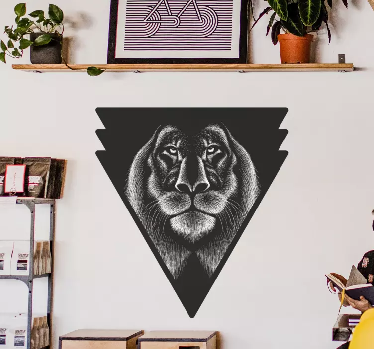 Majestic Lion Emblem wild animal sticker - TenStickers