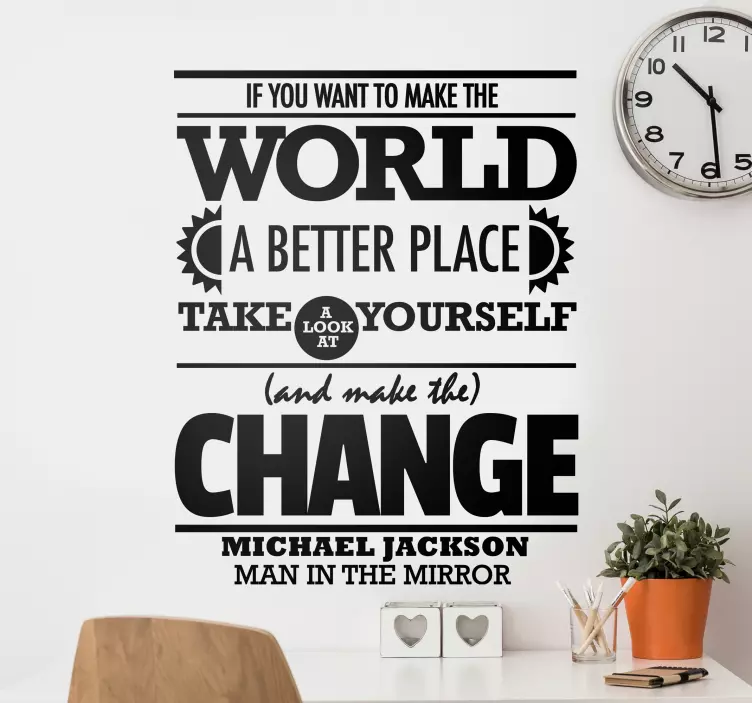 Man in the Mirror Wall Sticker - TenStickers