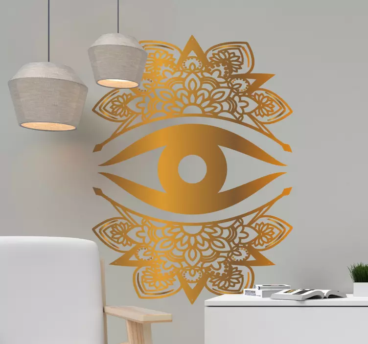 Mandala eye ornament abstract wall Sticker - TenStickers
