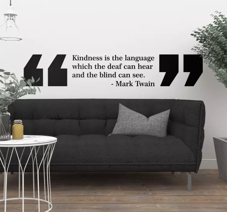 Mark Twain Kindness Living Room Wall Decor - TenStickers