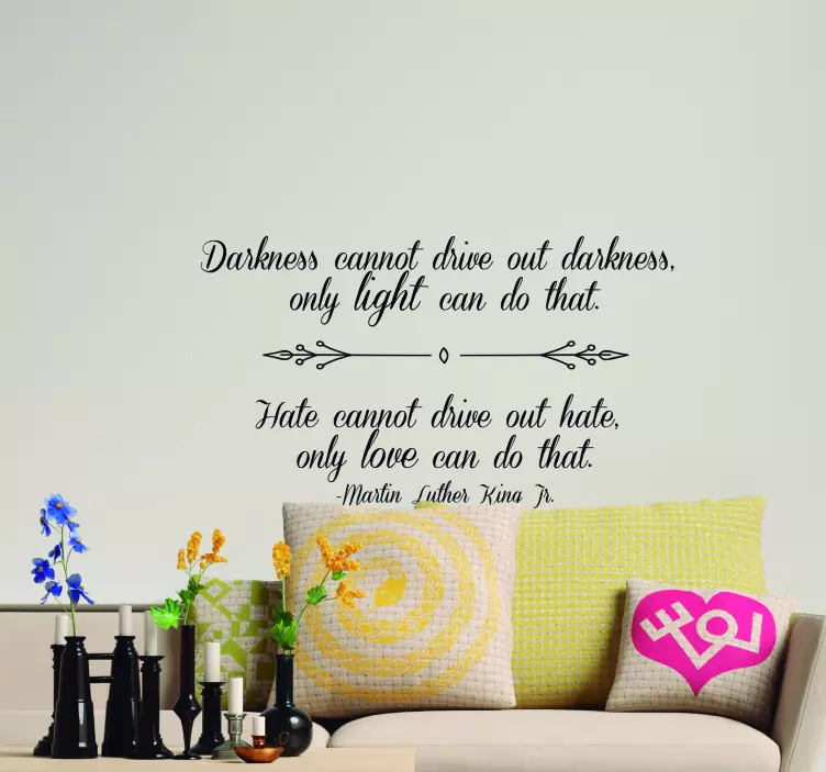 Martin Luther King Hate Quote Sticker - TenStickers