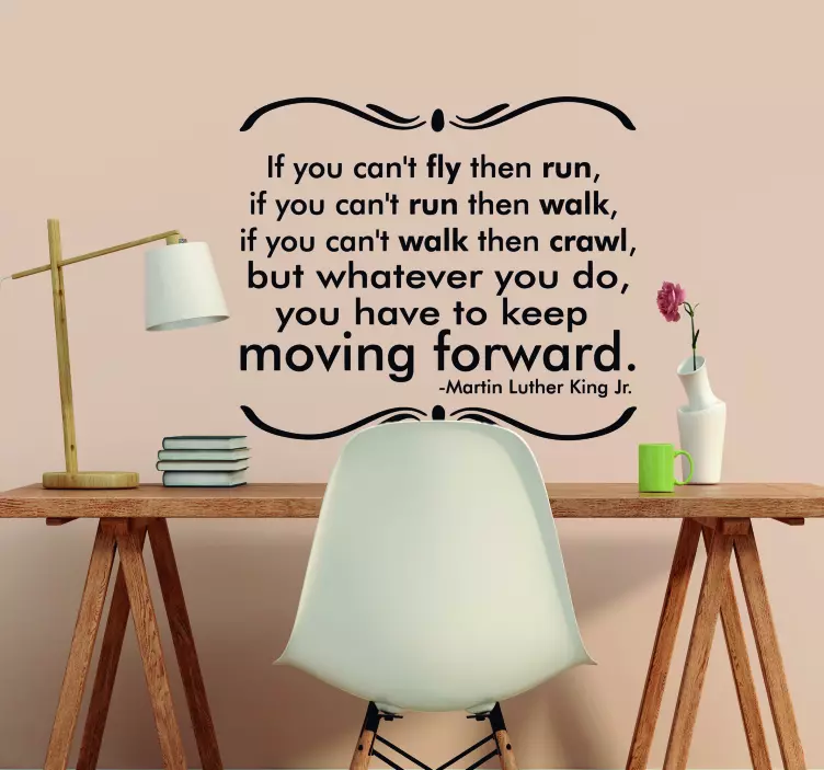 Martin Luther King Moving Forward Quote Sticker - TenStickers
