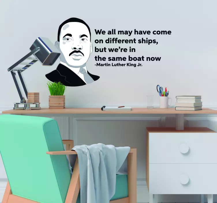 Martin Luther King Ships Wall Quote Sticker - TenStickers