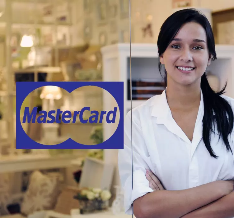 MasterCard Glass Silhouette Sticker - TenStickers