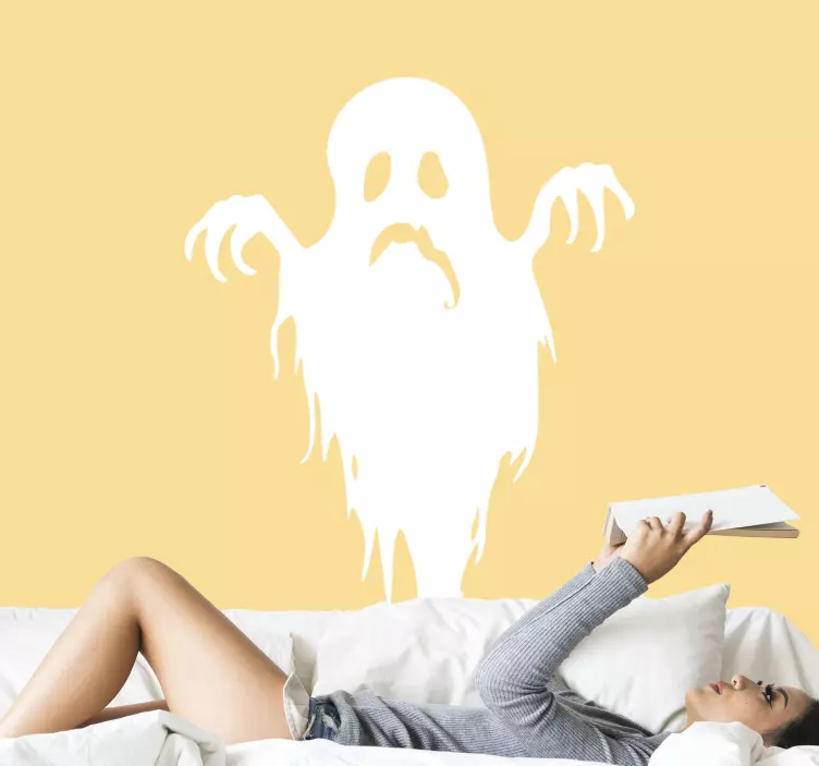 Melting ghost scary halloween sticker - TenStickers