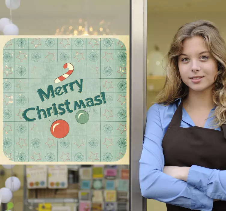 Merry Christmas Poster Decal - TenStickers