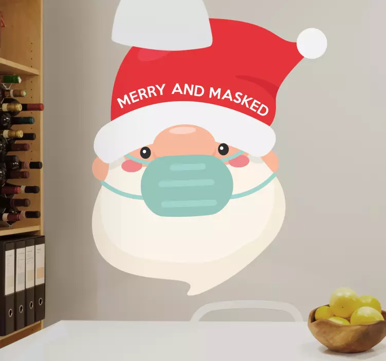 Merry Santa Claus Christmas sticker - TenStickers