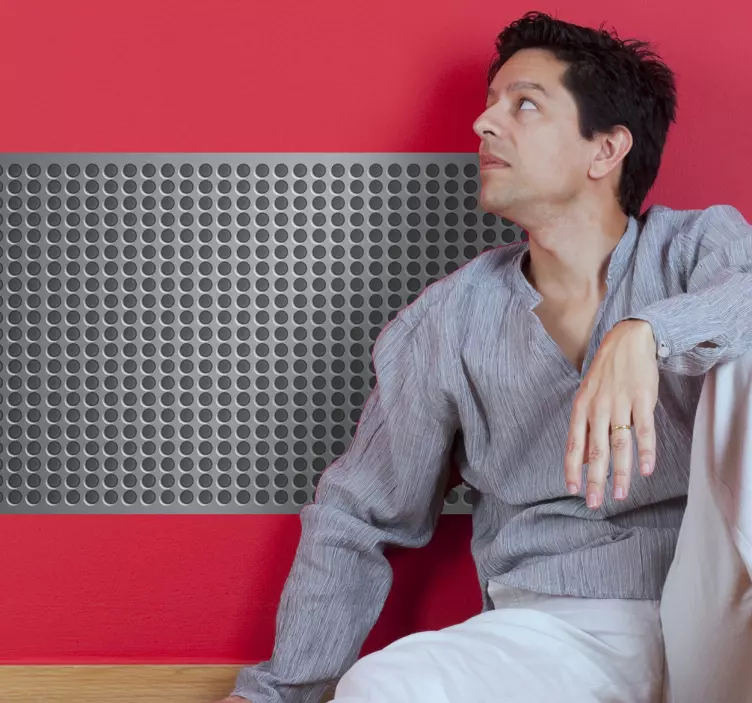 Metal Grid Vinyl Sheet Sticker - TenStickers