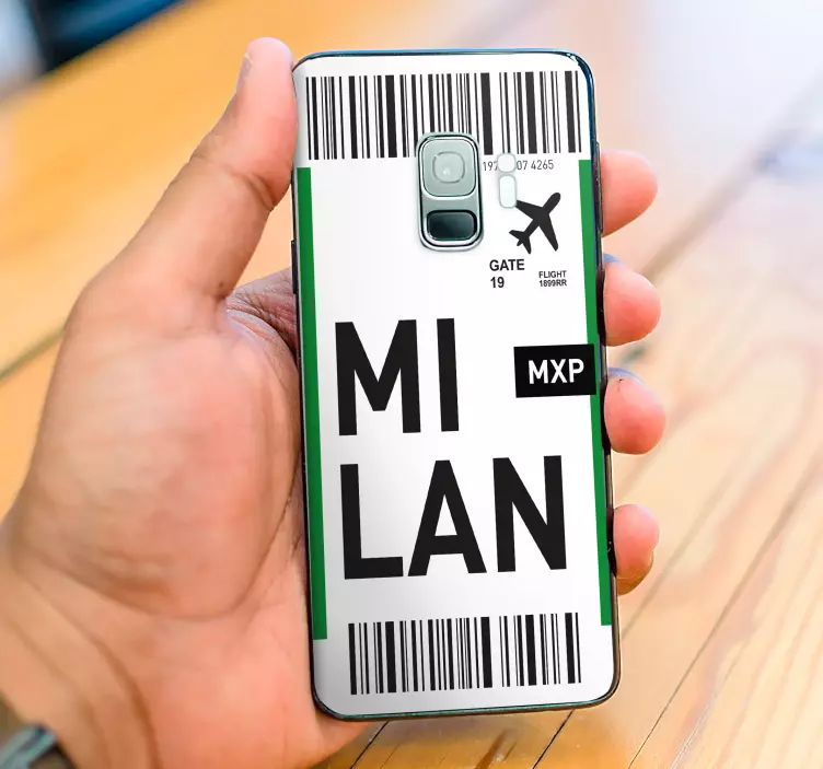 Milan Ticket Design Samsung stickers - TenStickers