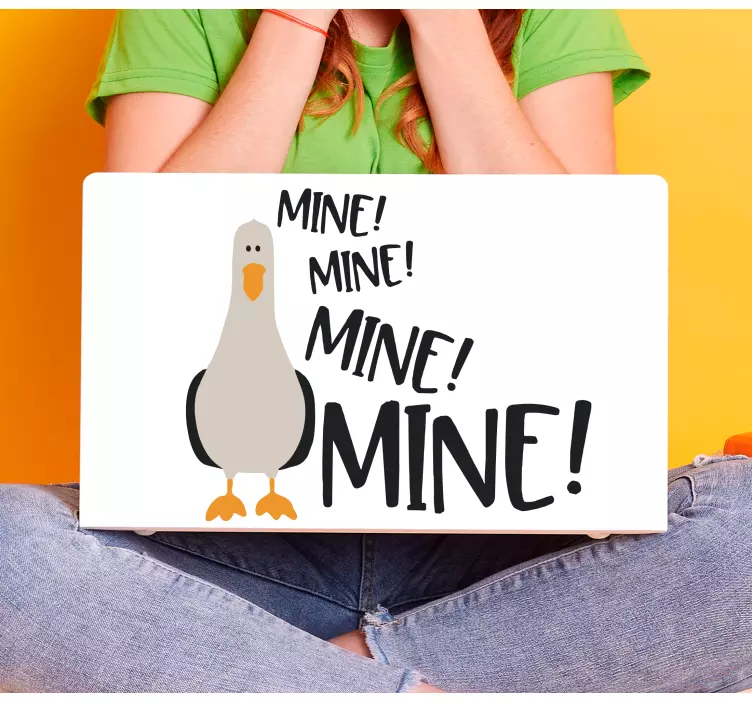 Mine Mine Mine seagull laptop skin - TenStickers