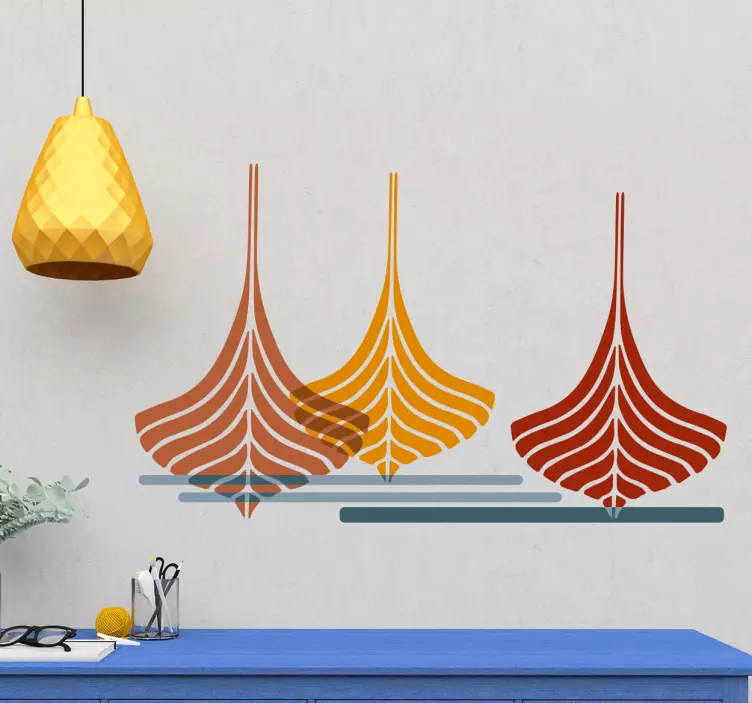 minimalist style boats nautical wall sticker - TenStickers