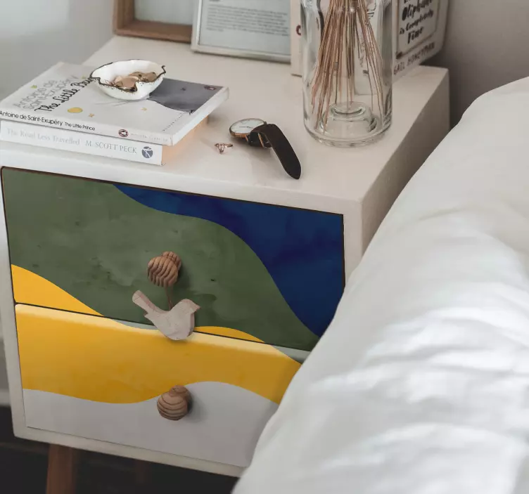 minimalistic shades of colors furniture sticker - TenStickers