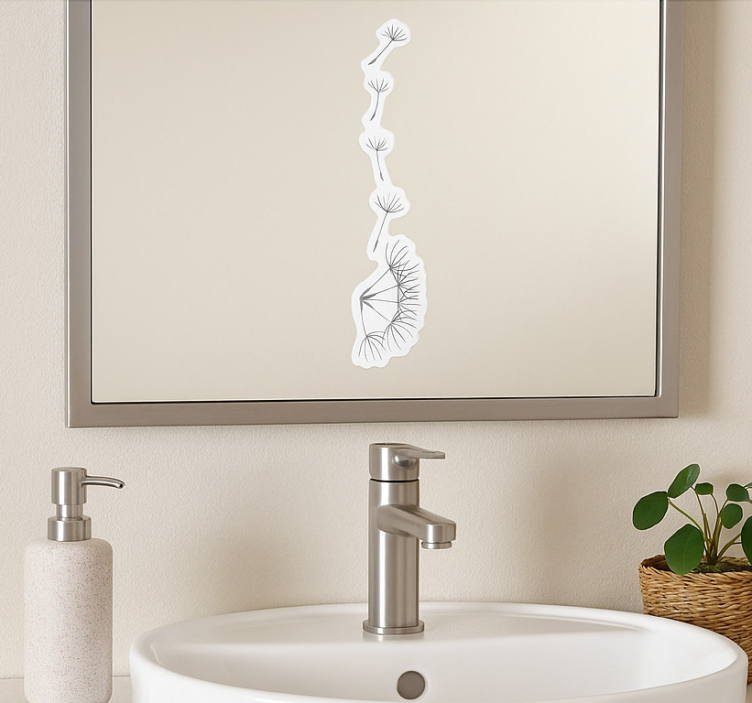 Mirror sticker dandelion seed drift - TenStickers