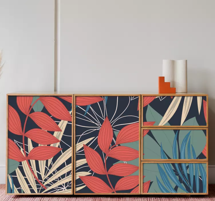 Modern elegant floral pattern furniture sticker - TenStickers