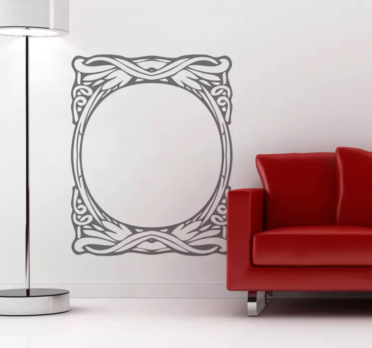Modernist Circular Frame Wall Sticker - TenStickers