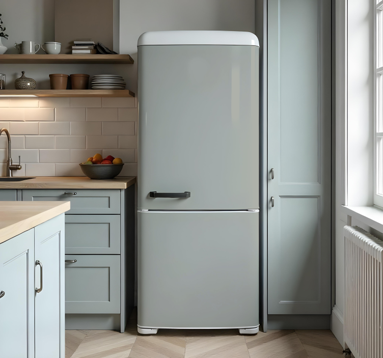 Monochrome grey fridge sticker - TenStickers