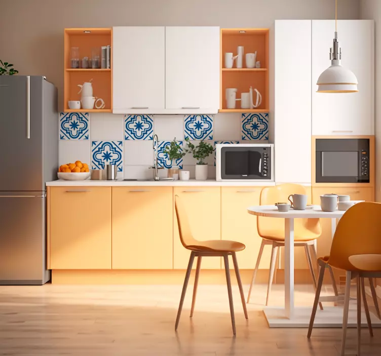 Mono-color Hydraulic tile sticker - TenStickers